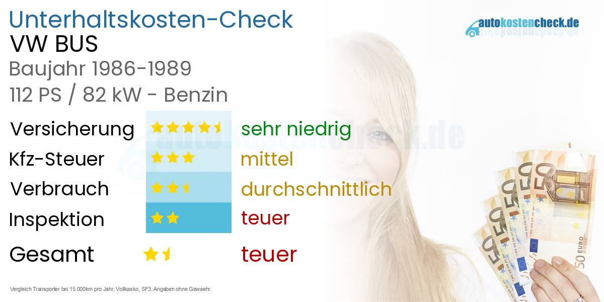 Unterhaltskosten VW BUS 