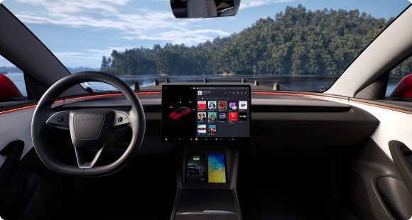 Neuer Innenraum des Tesla Model3